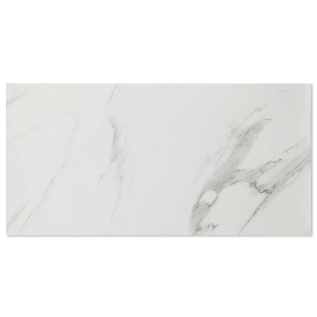Alaska Satuario Grey 300X600 Polished Marble Effect Porcelain Tile - Main