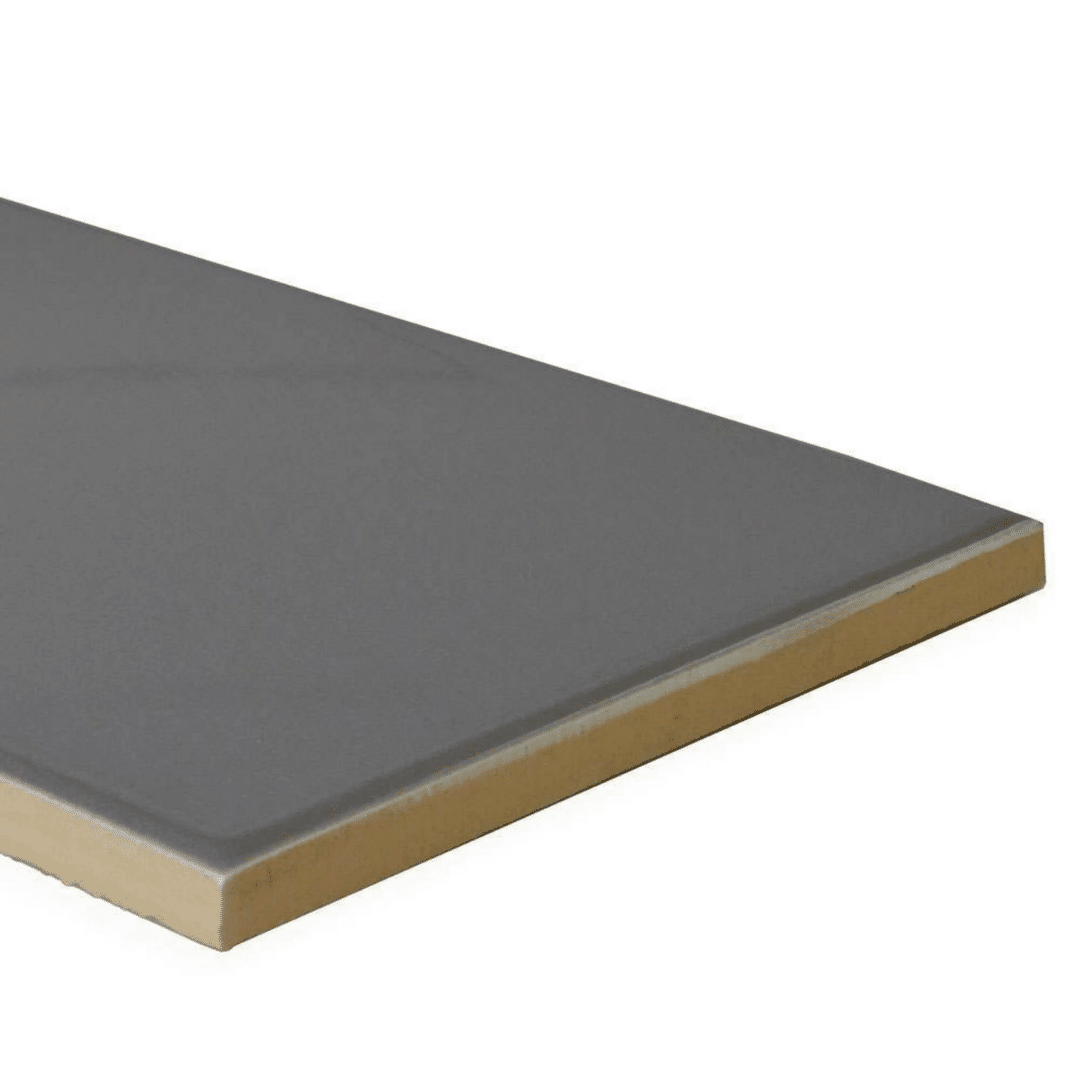 Gloss grey ceramic brick tiles for interior walls