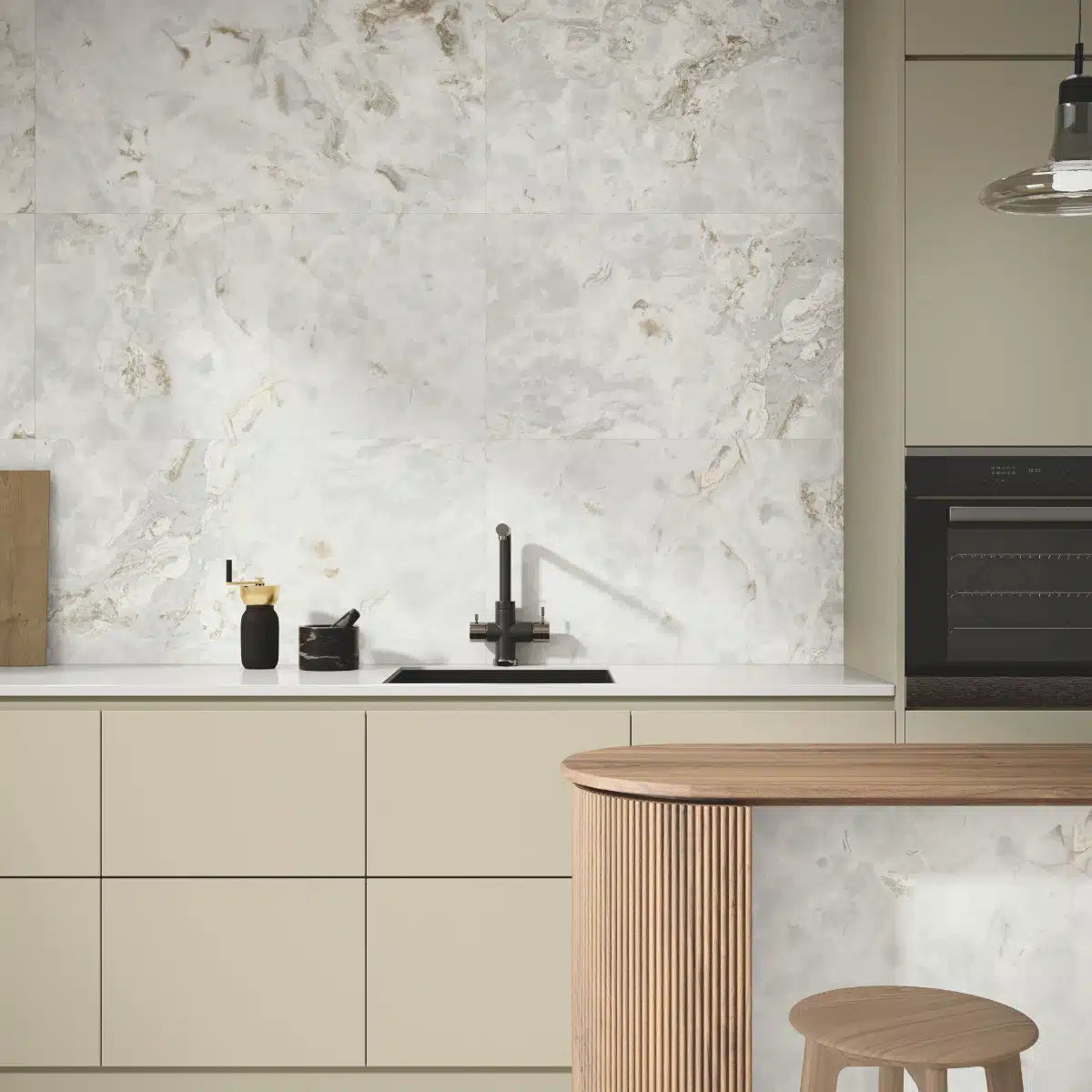 Cashmere Honed White porcelain floor tile