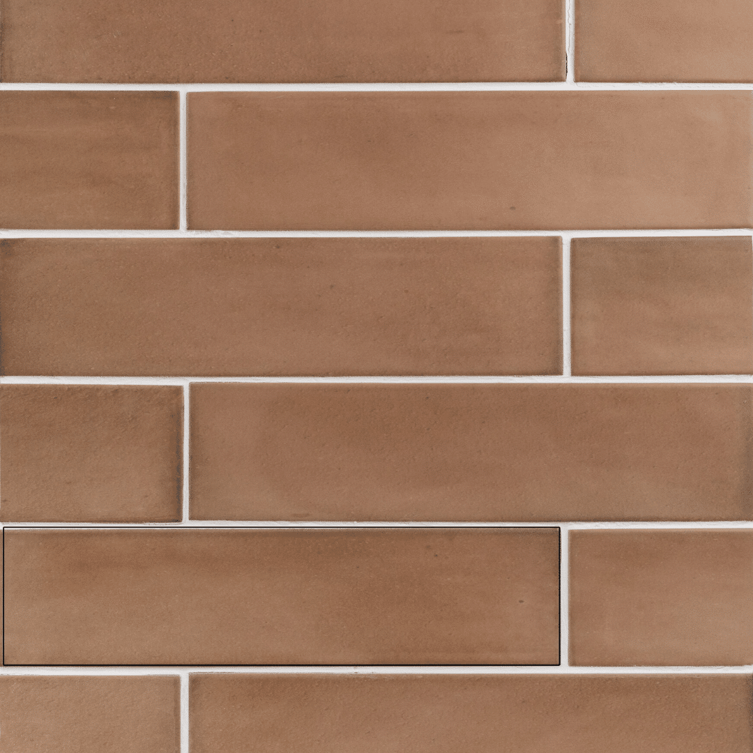 Pink terracotta wall tiles