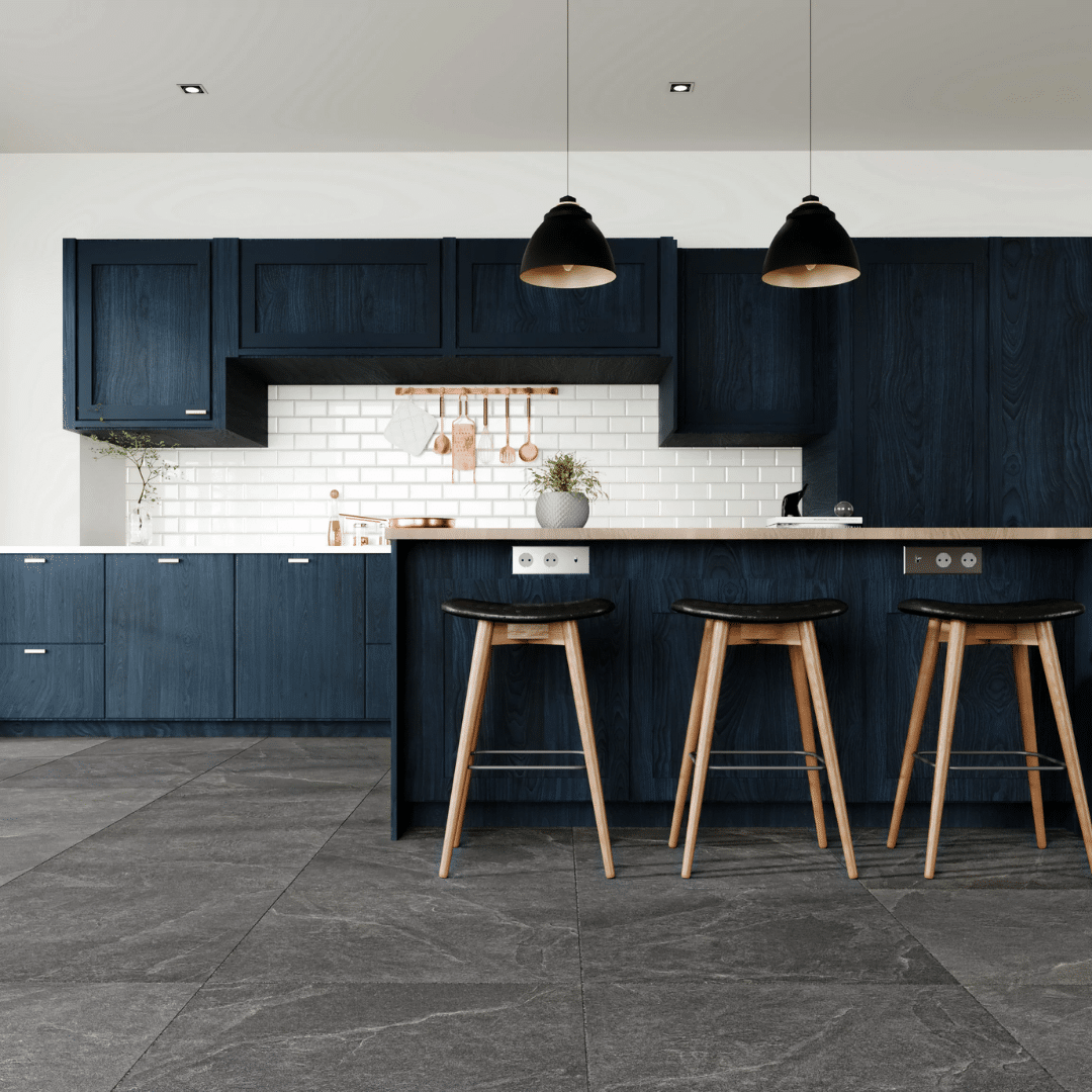 Stone effect matt grey porcelain tiles wall floor use