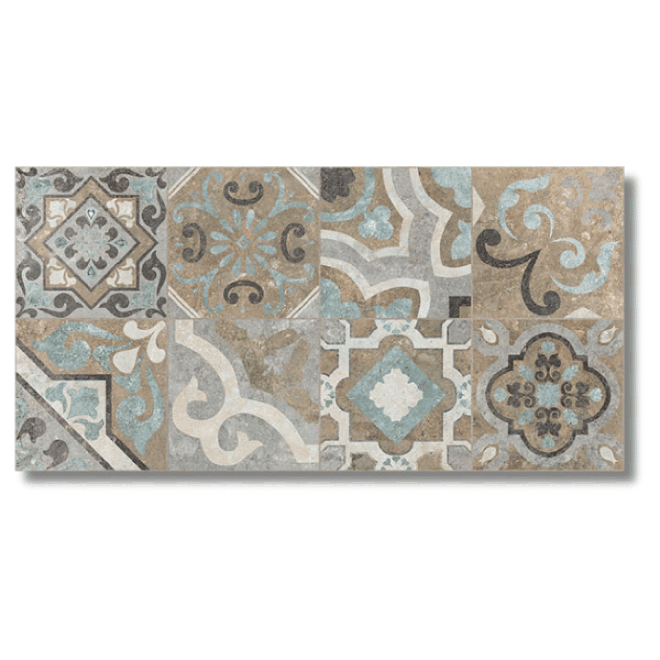 Codec Cementine Decor Tiles with random mix pattern design
