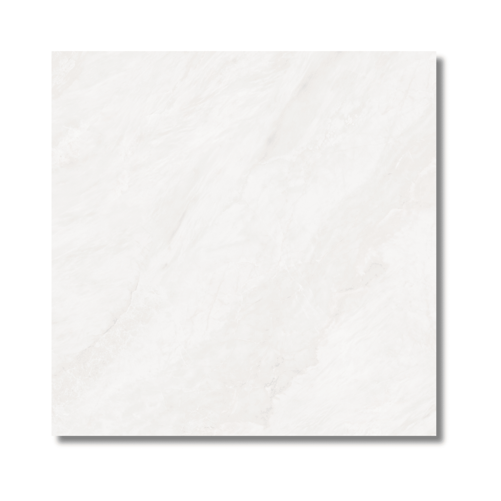 White polished porcelain floor tile