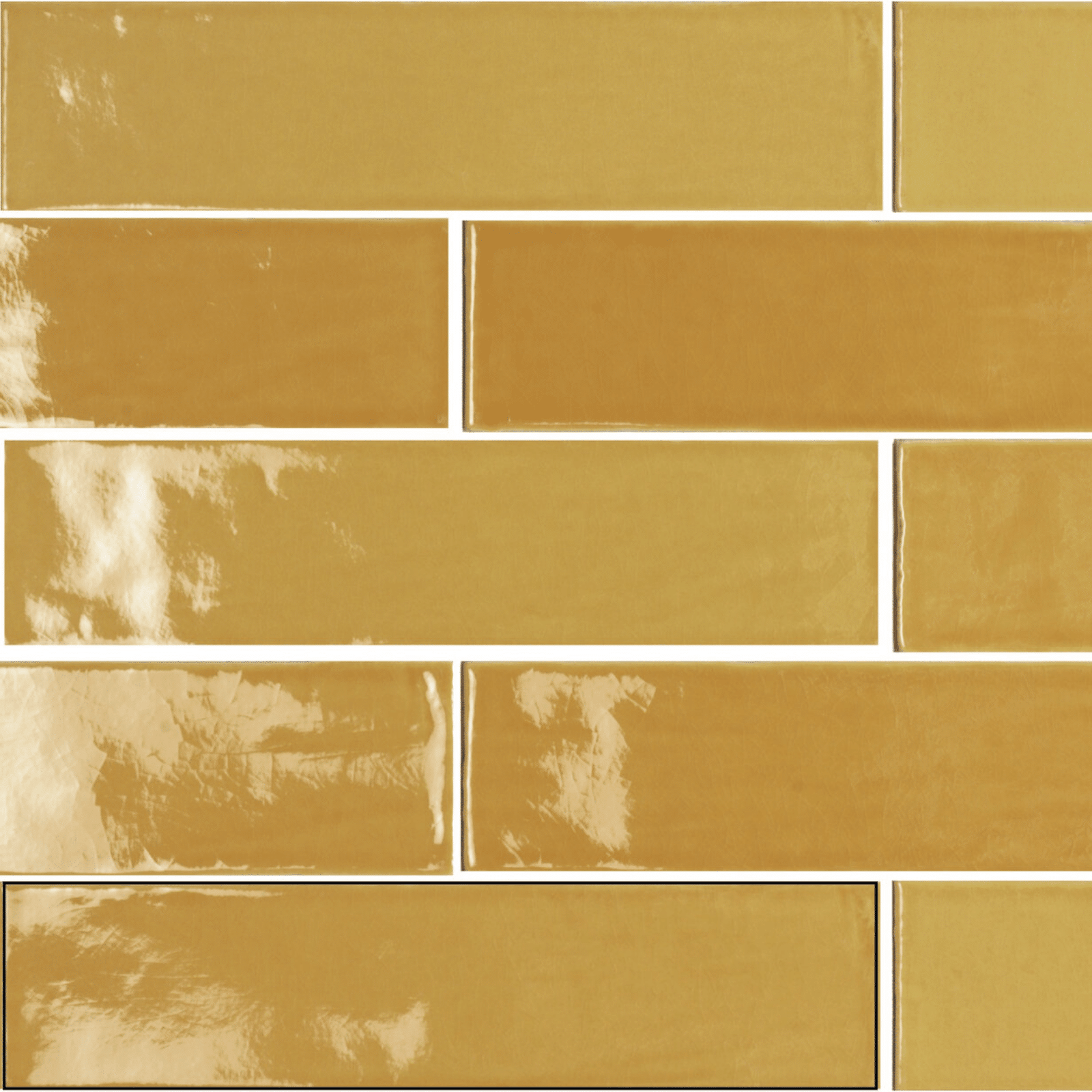 Mustard crackled finish tiles
