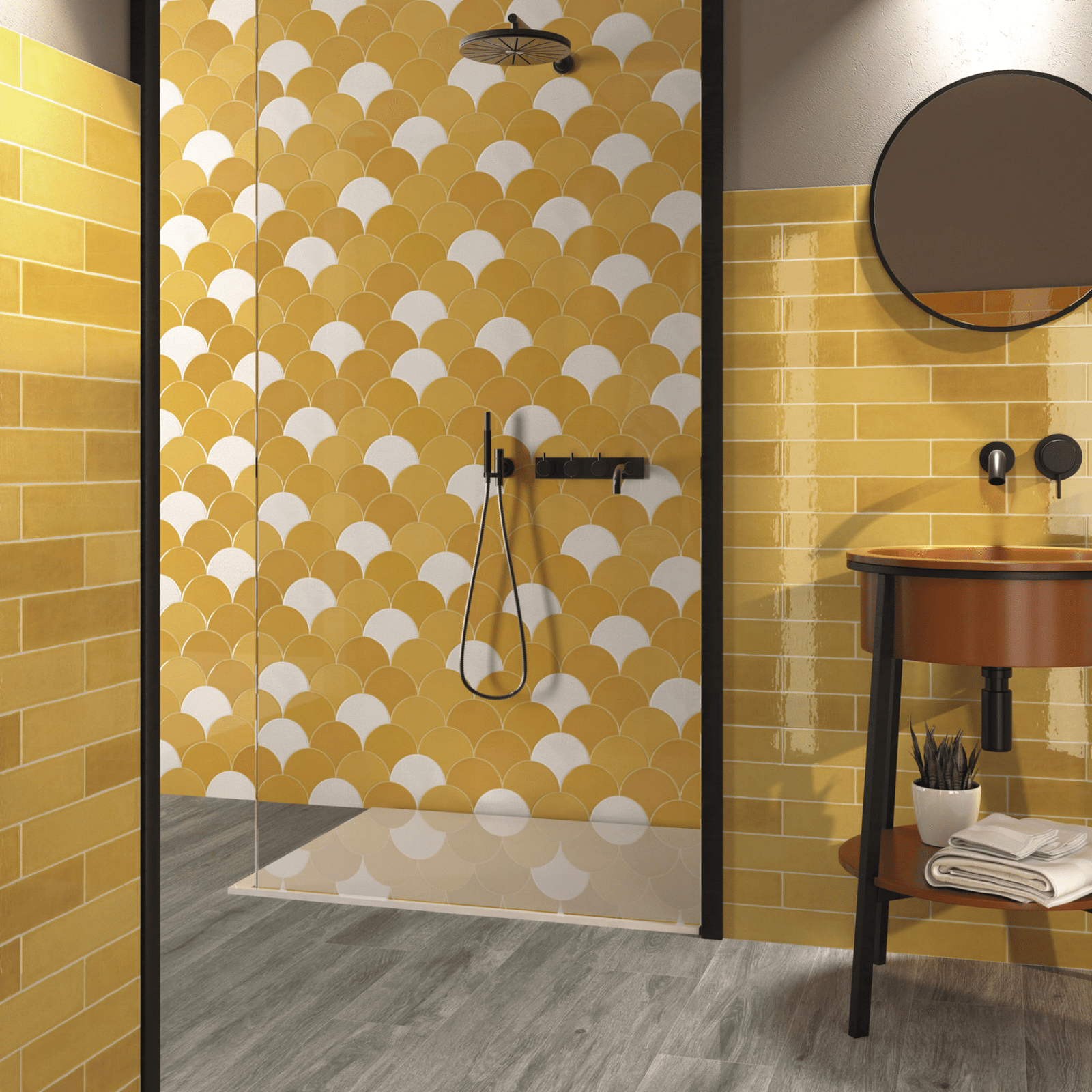 Decorative Mostaza wall tiles
