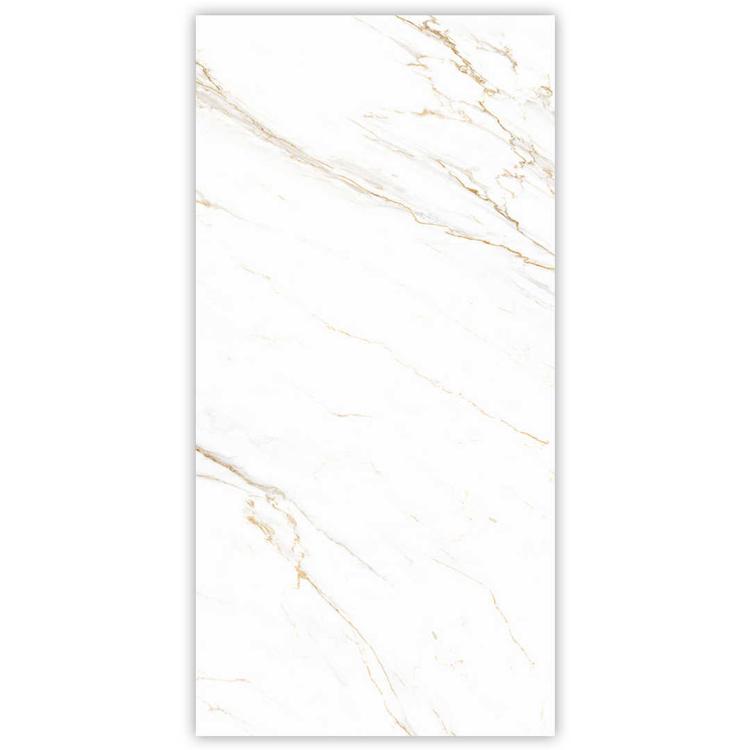 Elegant Carrara Grande White 600x1200 Carving Marble Effect Porcelain Tile - Main
