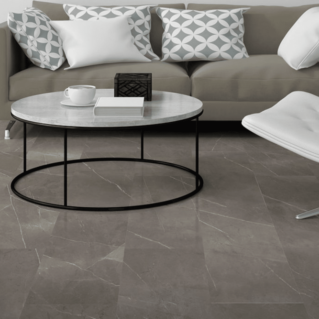 Porcelain Energy Stone Pietragrey Fog wall and floor tiles