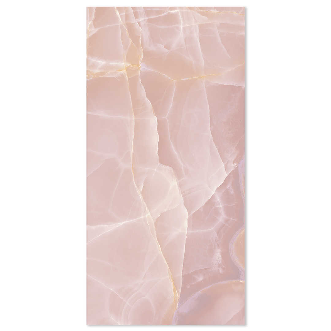 Ethereal Onyx Rose Pink 600x1200 Polished Onyx Effect Porcelain Tile - Main