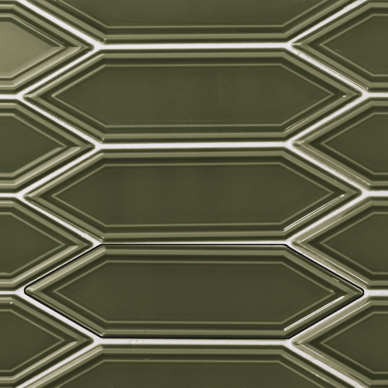 Metallic blue effect tiles