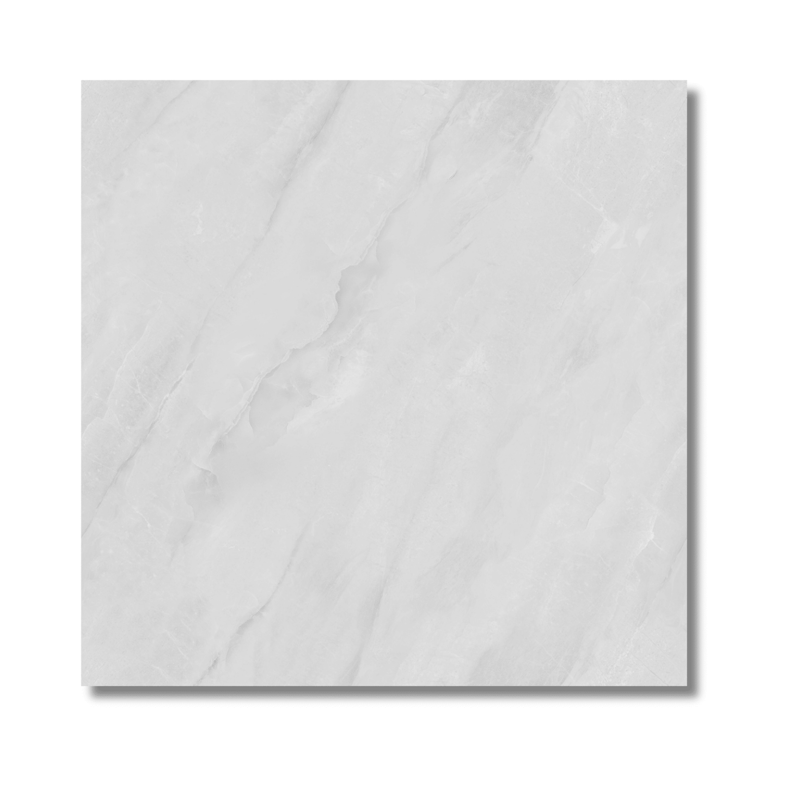 Polished porcelain tile with grey veins