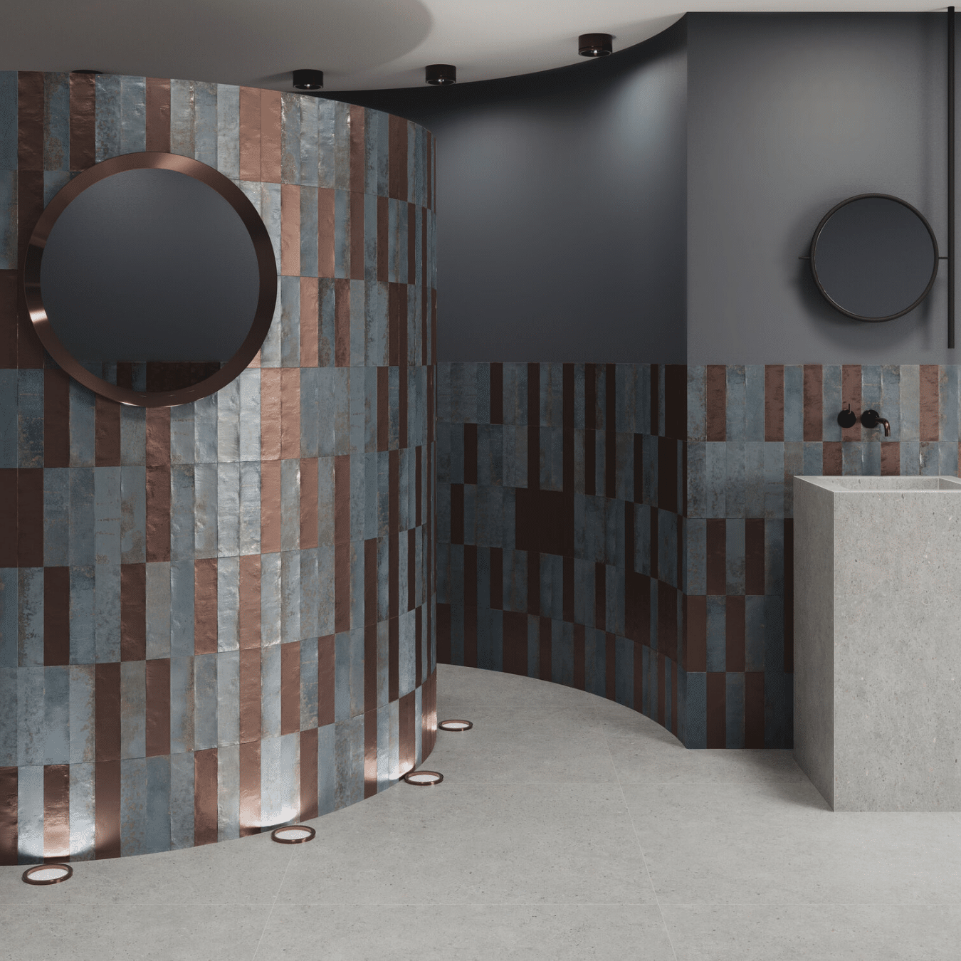 Porcelain white wall tiles