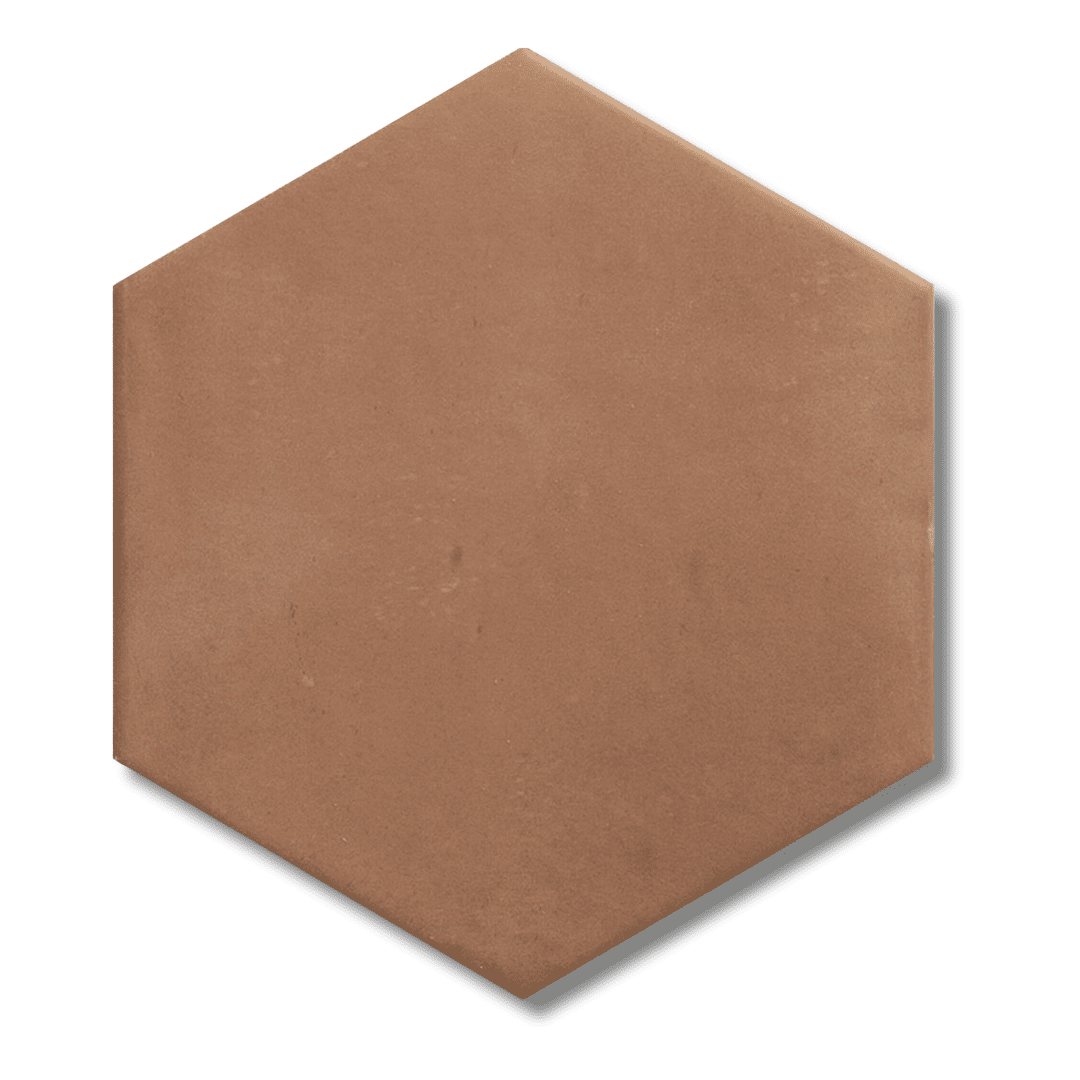 Fayenza Hexagon Clay Salmon ceramic tiles