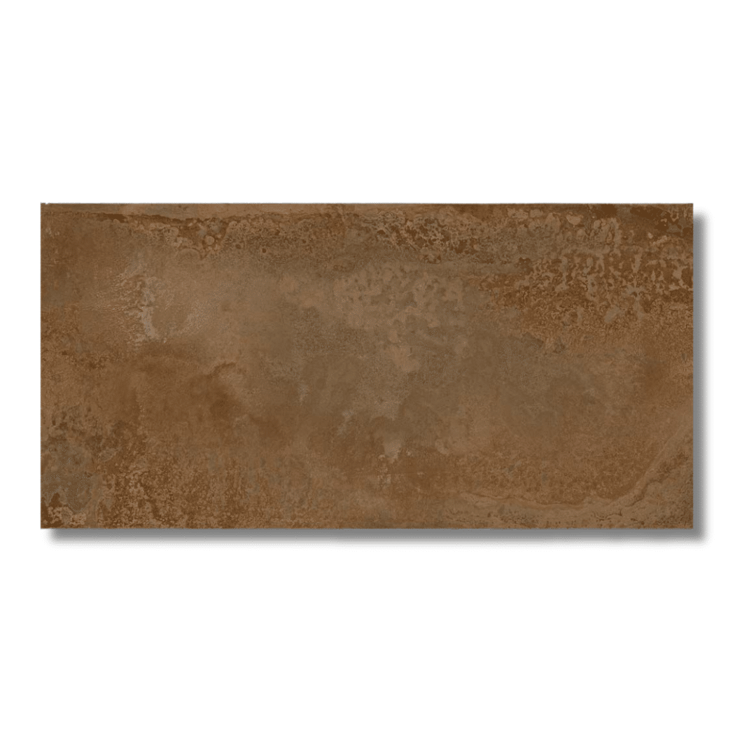 Industrial brown lappato finish porcelain tile interior use