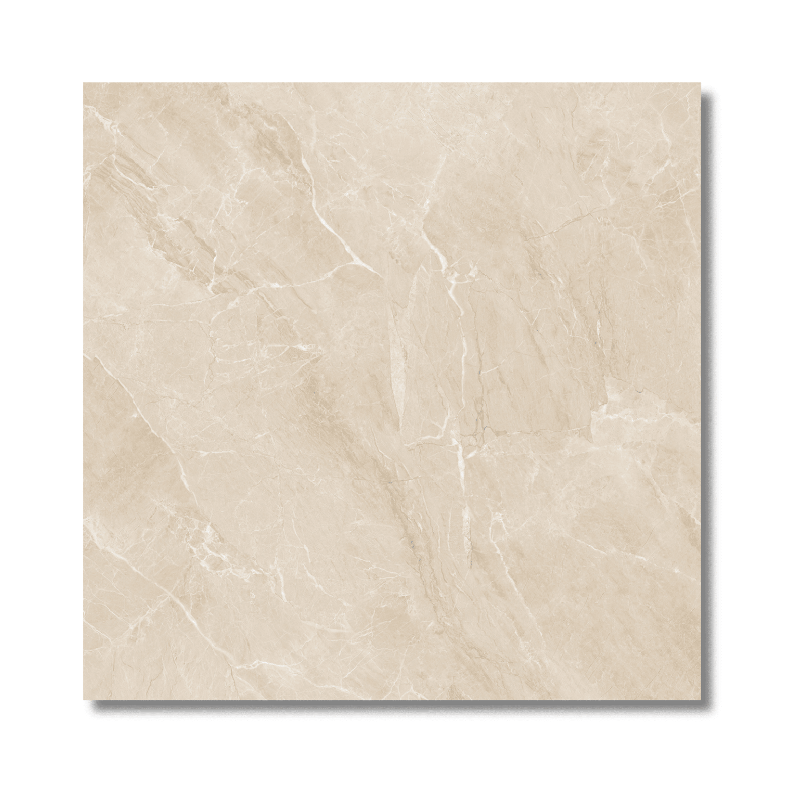 Large format beige gloss wall tile