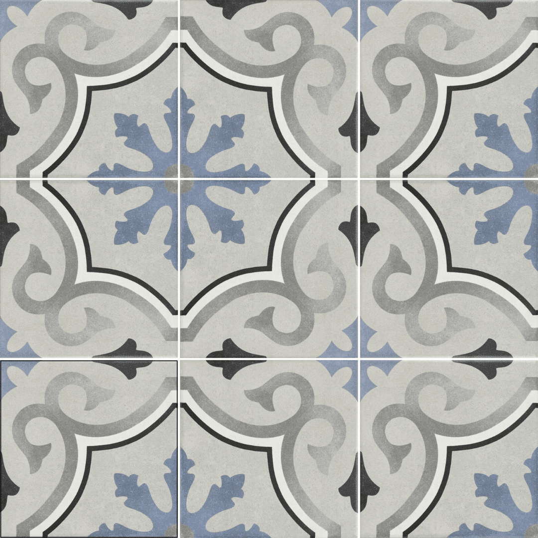 Glossy Fleuris Lou Lou wall tiles