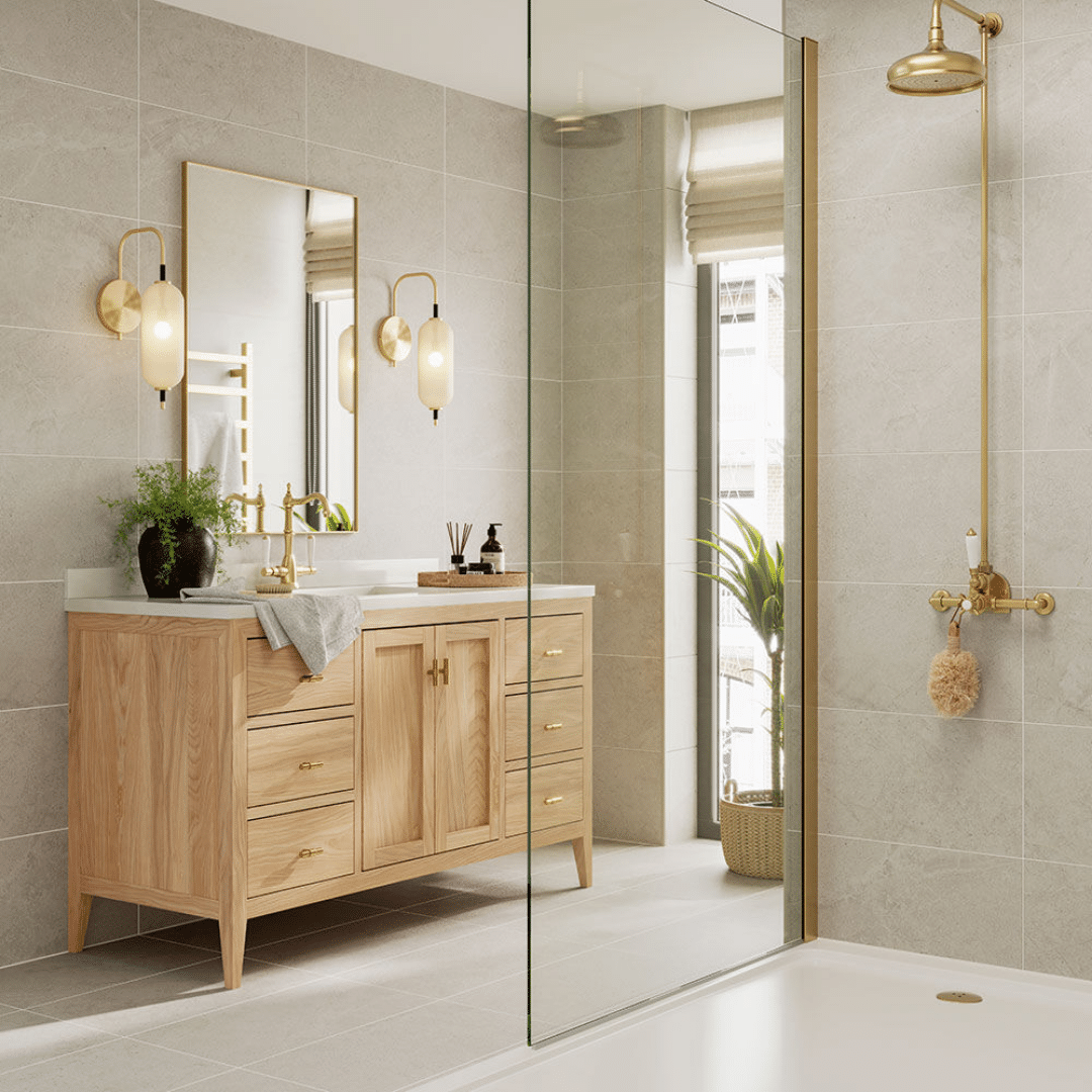 Lucca Stone grey porcelain wall and floor tiles