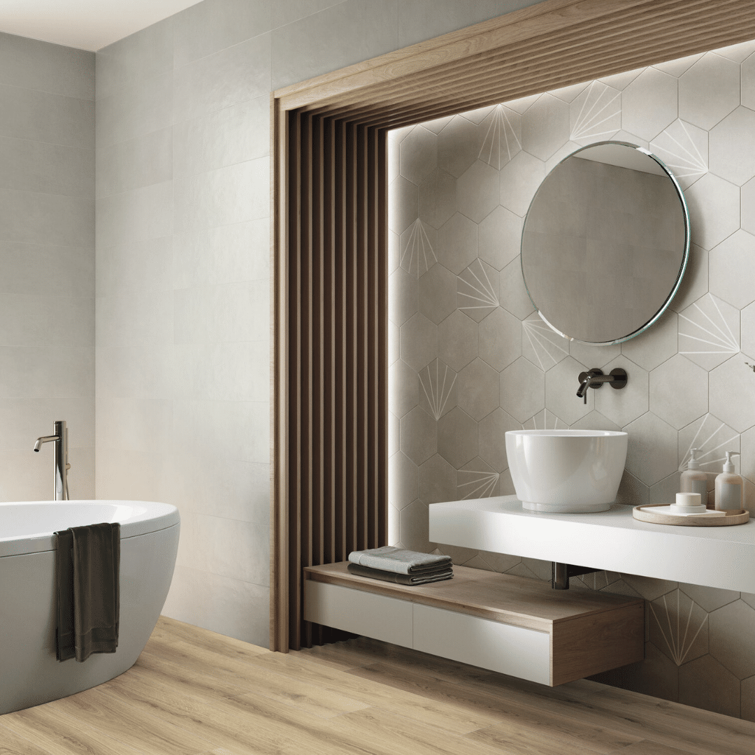 Porcelain Grey decor tiles