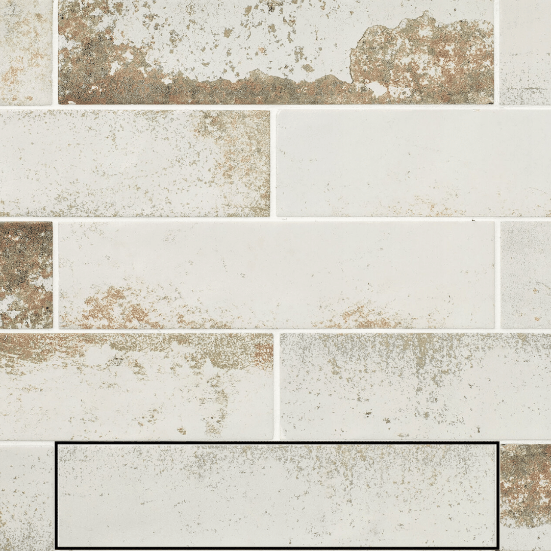 White ceramic matt tiles