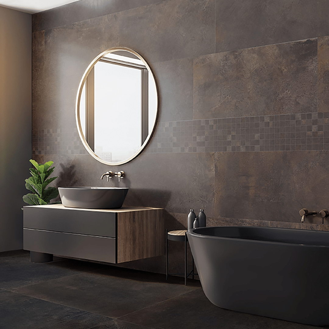 Elegant Magnetic Bronze matt porcelain metallic tiles