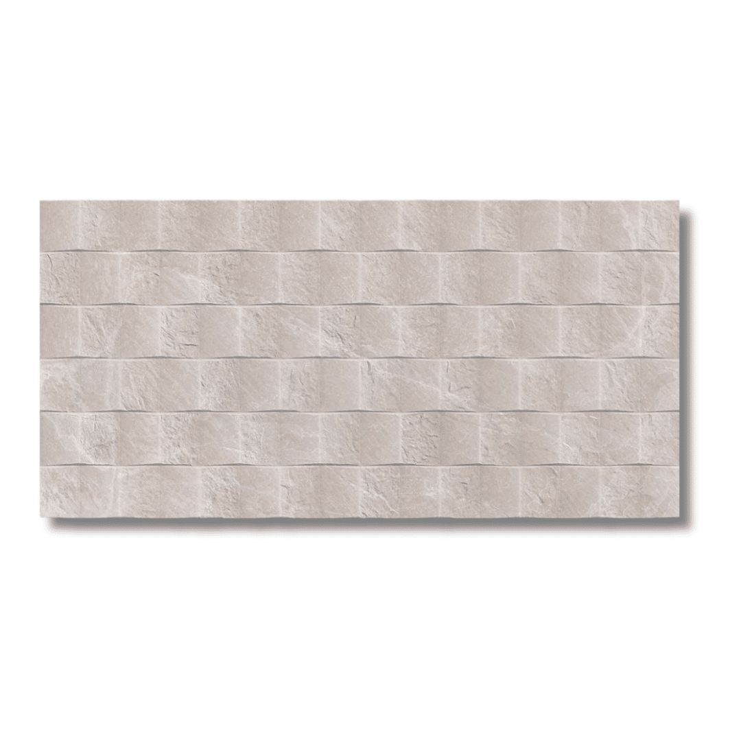 Beige stone décor porcelain tile suitable for bathroom or hallway