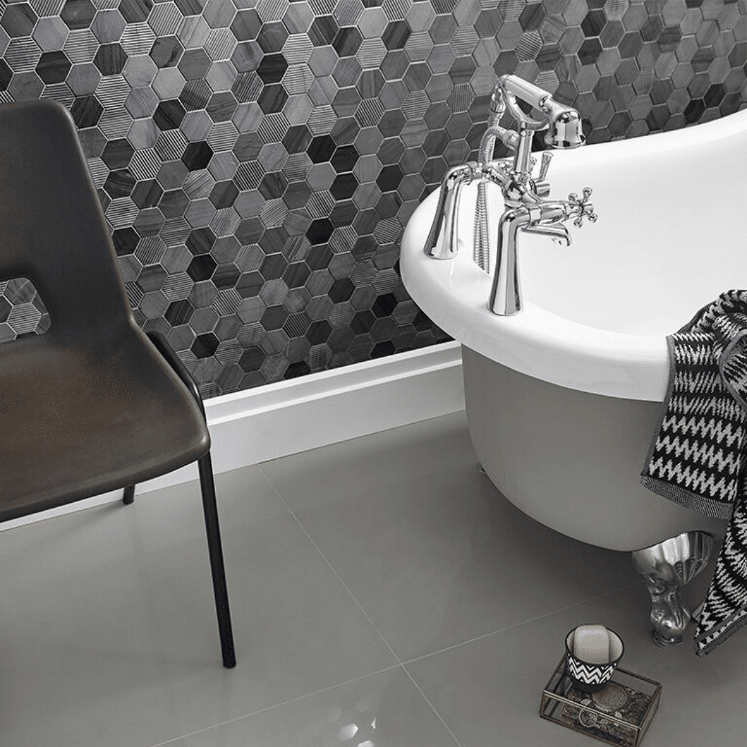 Elegant hexagon marble mosaic tiles for bathroom and kitchen