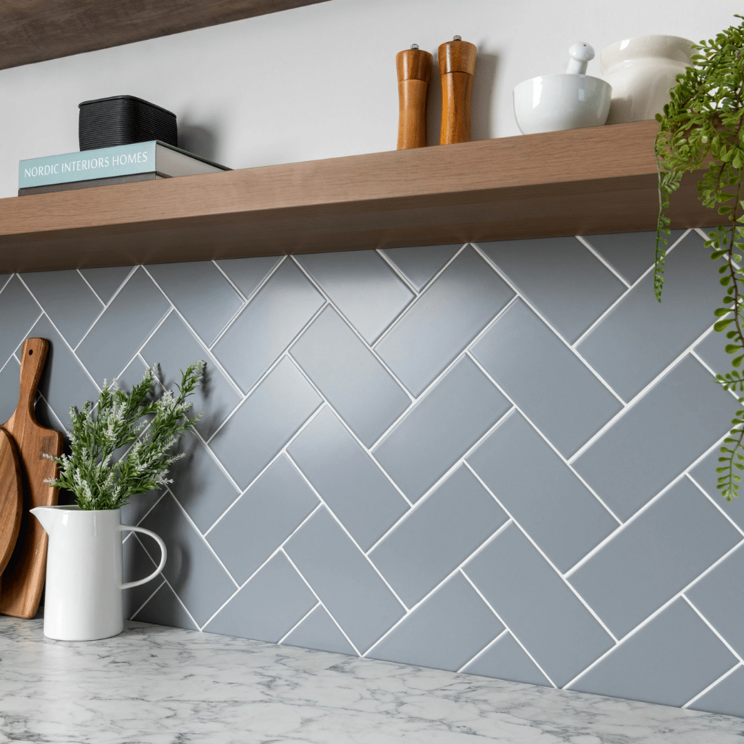 Elegant matt finish grey ceramic tiles for walls