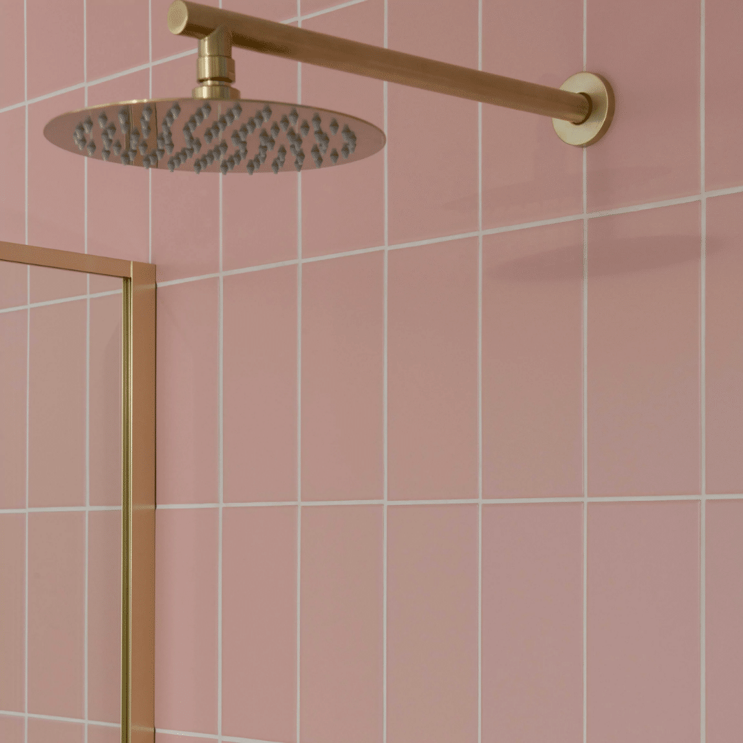 Rosa Pink Flat Matt ceramic tiles metro effect