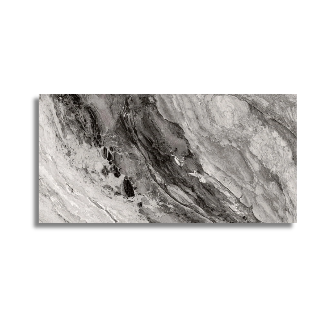 Mystic Dark marble-effect porcelain tile modern interior
