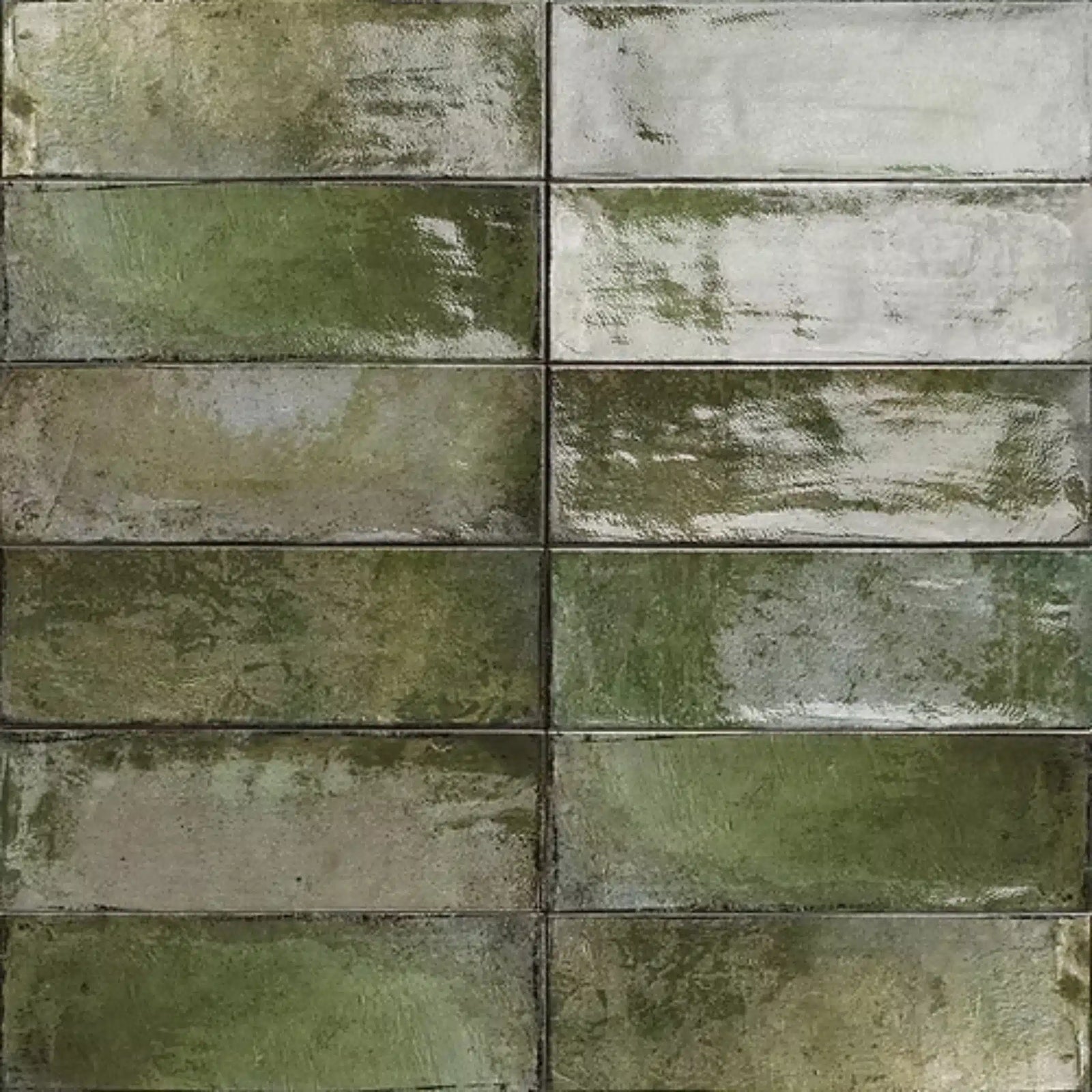 Oakham Green ceramic wall tile glossy finish