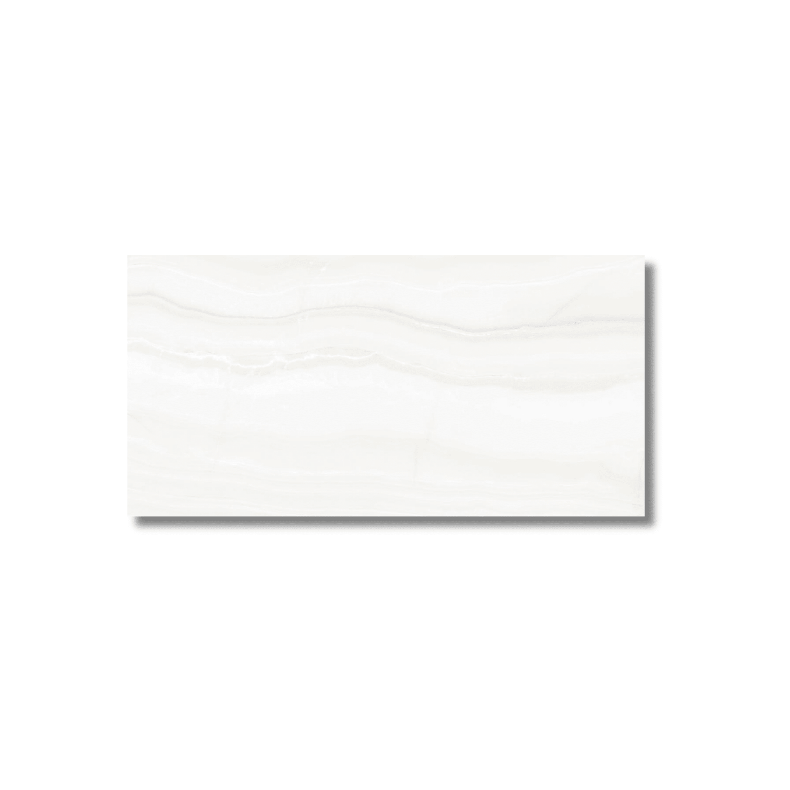 Elegant Onice Bianco gloss porcelain finish