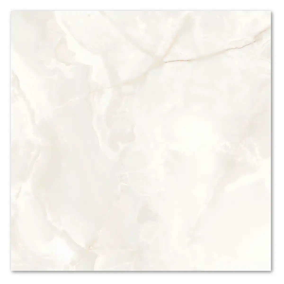 Large white tile with soft veining and rectified edges for minimal grout lines