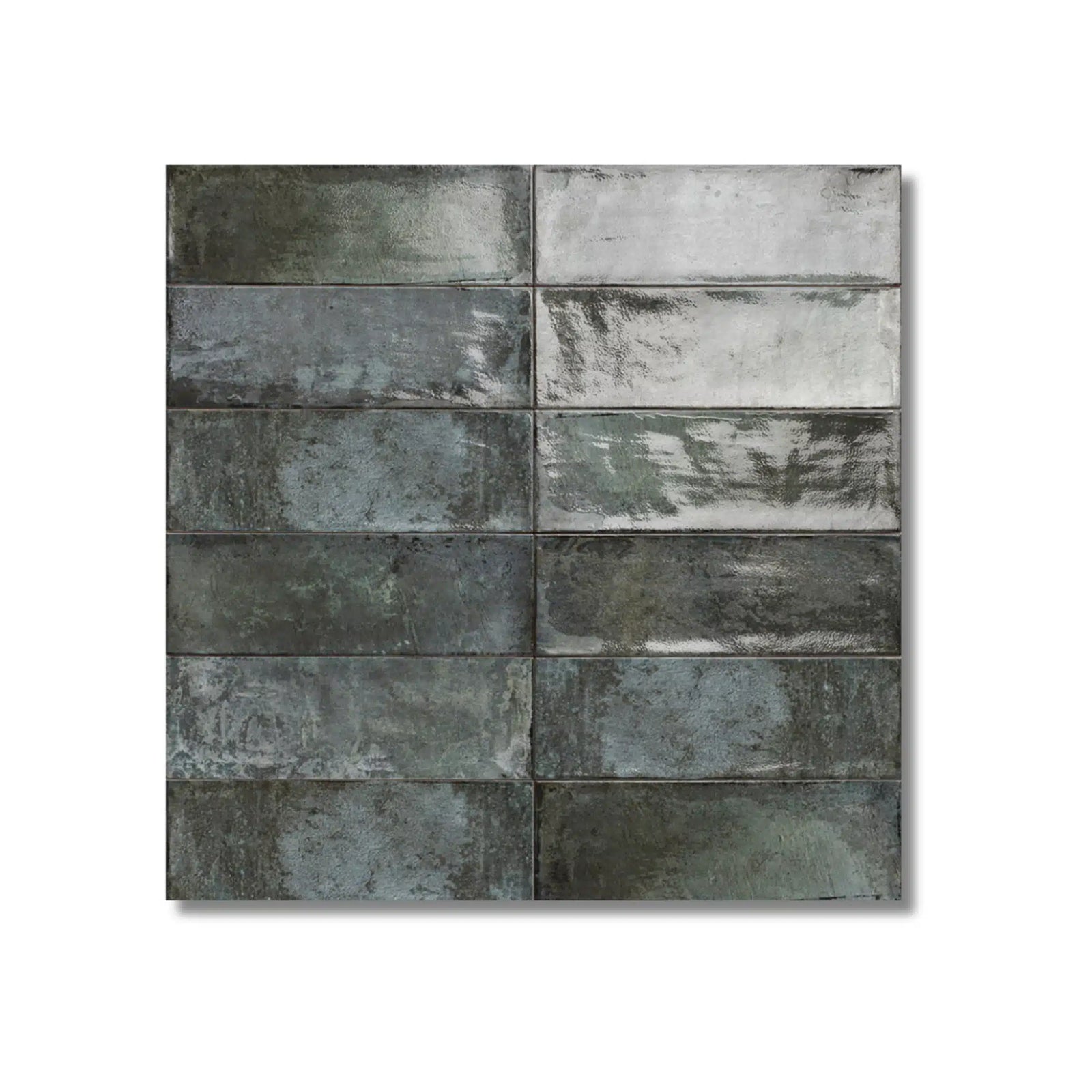 Oakham Blue ceramic wall tile 100x300 mm