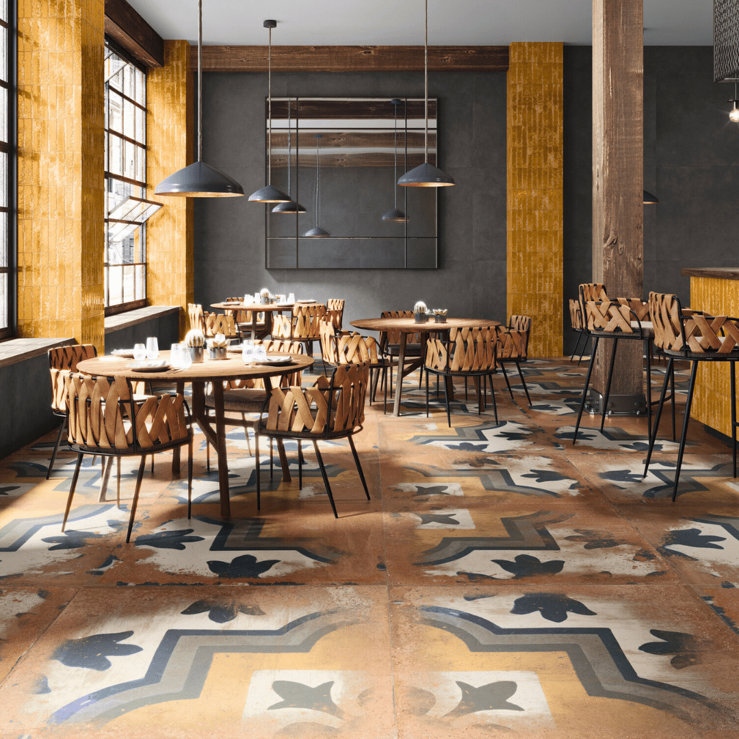 Vibrant glossy amber ceramic metro wall tiles