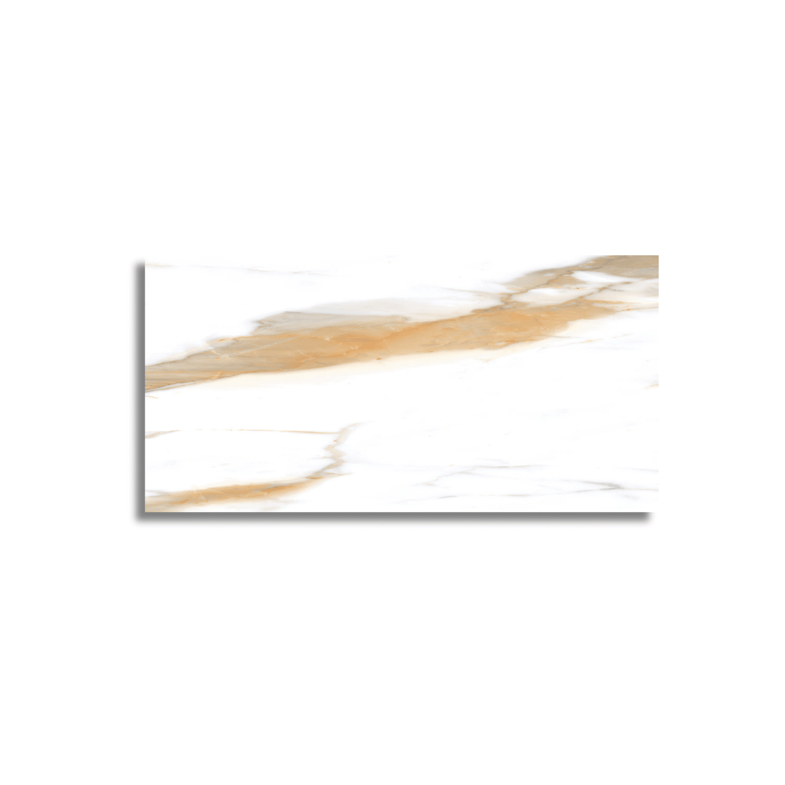 Statuario Gold gloss porcelain floor tile