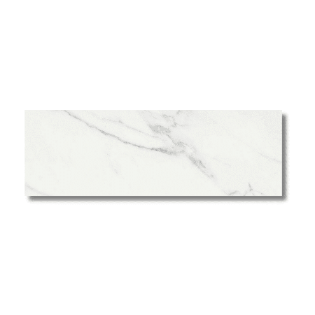 Glossy white stone-effect ceramic wall floor tiles