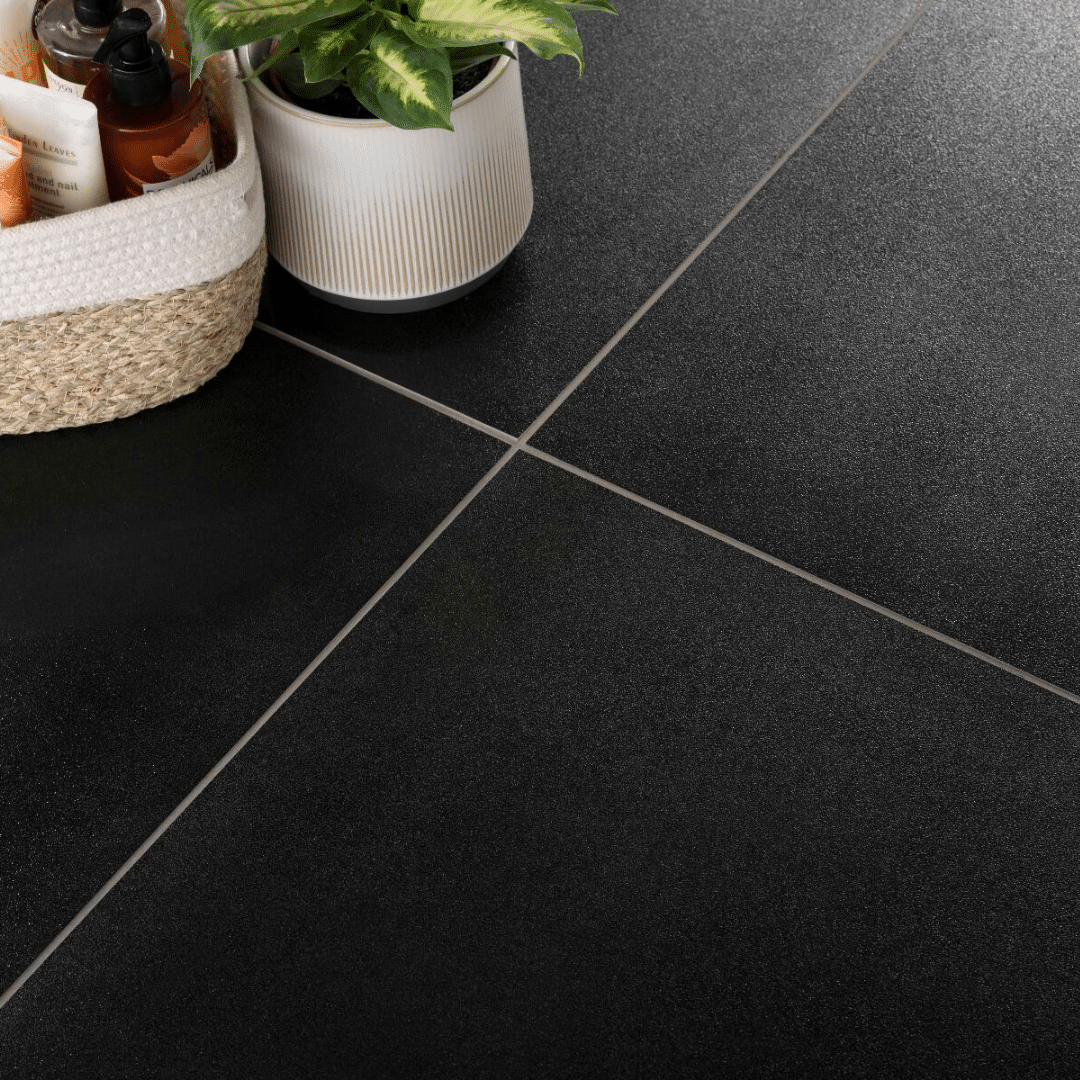 Sugar Black matt porcelain tiles for wall and floor