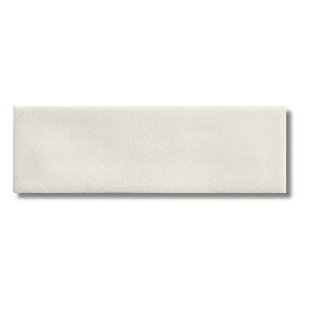 Toscaria Cotton glossy ceramic metro cream wall tiles