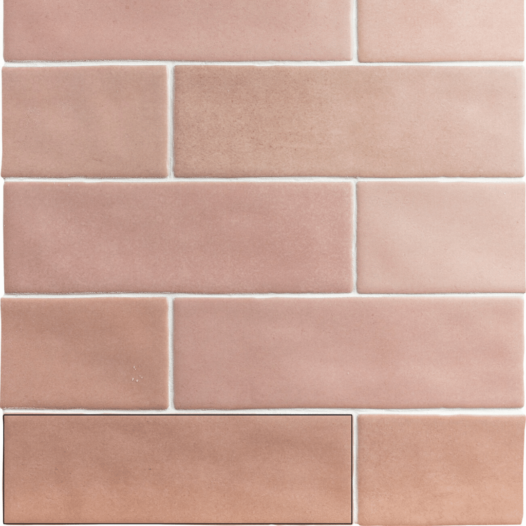 Elegant Toscaria Hot Pink ceramic glossy wall metro tiles