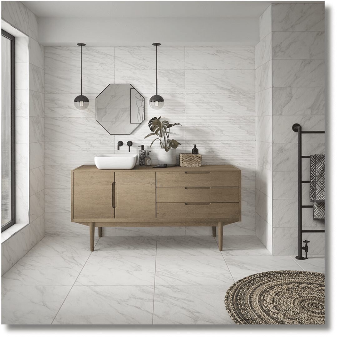 Terma White Décor matt ceramic wall tiles