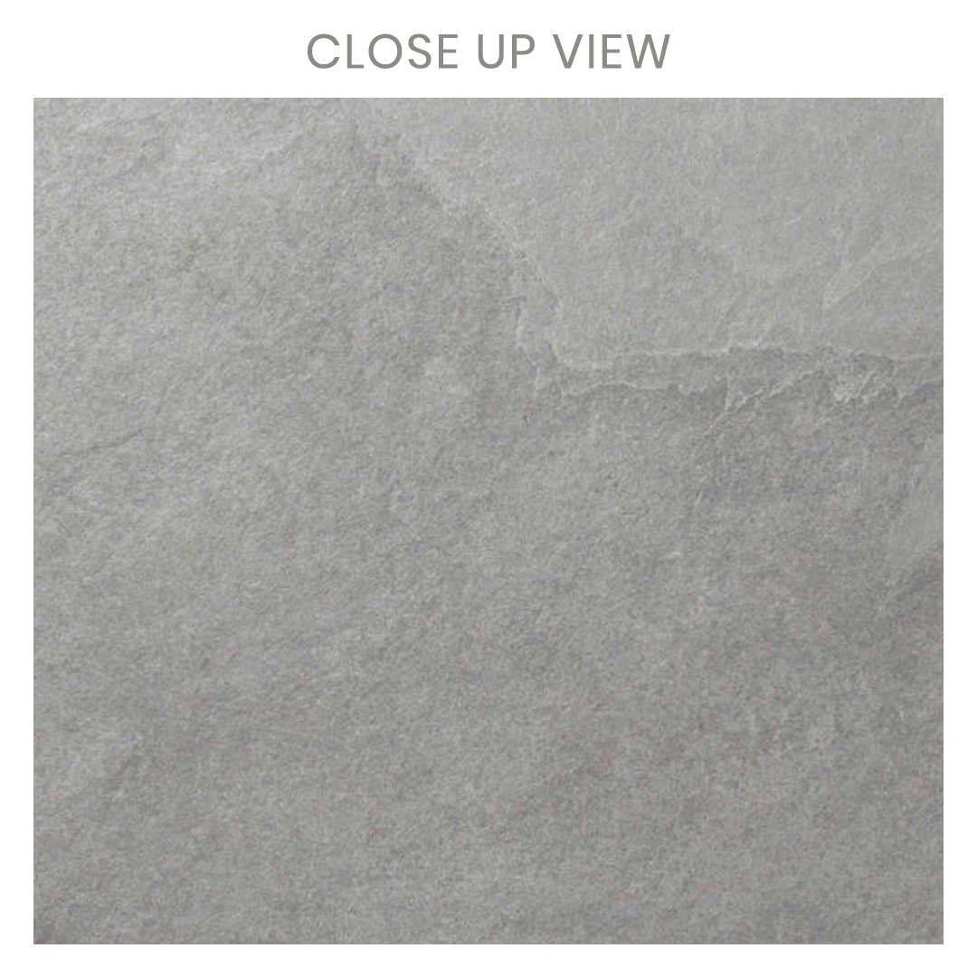 Volcano Grey 300x600 Matt Stone Effect Porcelain Tile - Close Up