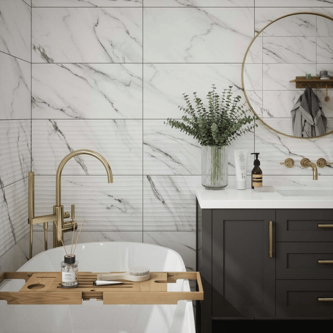Waldorf Décor Matt Ceramic Wall marble effect tiles