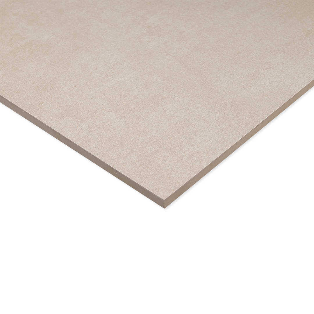 Zurich Crema Yellow 800x800 Matt Concrete Effect Porcelain Tile - Side Angle