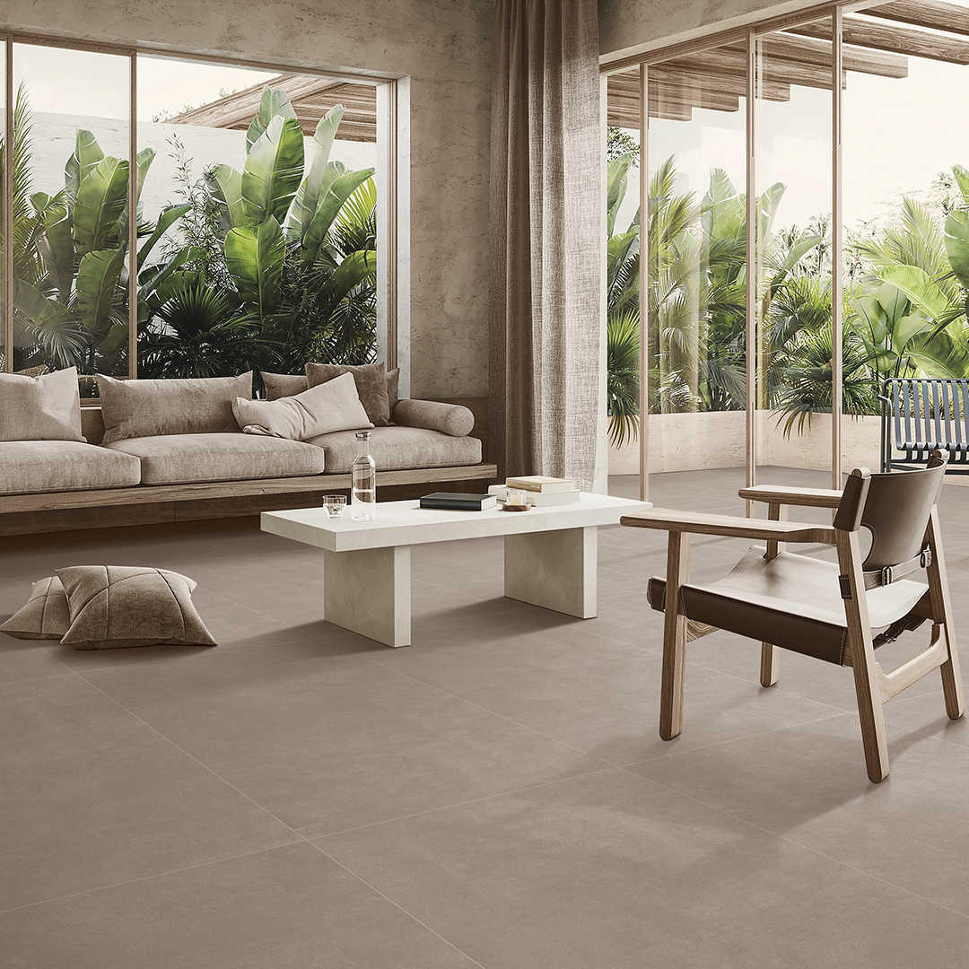 Zurich Grey 800x800 Matt Concrete Effect Porcelain Tile - Render 2