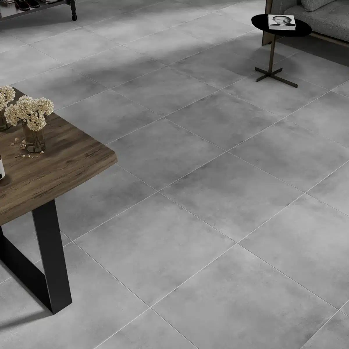 Durable porcelain wall tile in deep blue matte finish