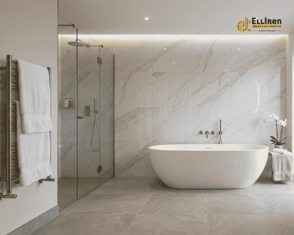  luxury bathroom wall and floor tiles UK