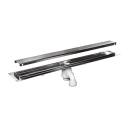 Channel/Linear Drain Shower Tray – 900x900mm – 30mm Thick – Offset Drain