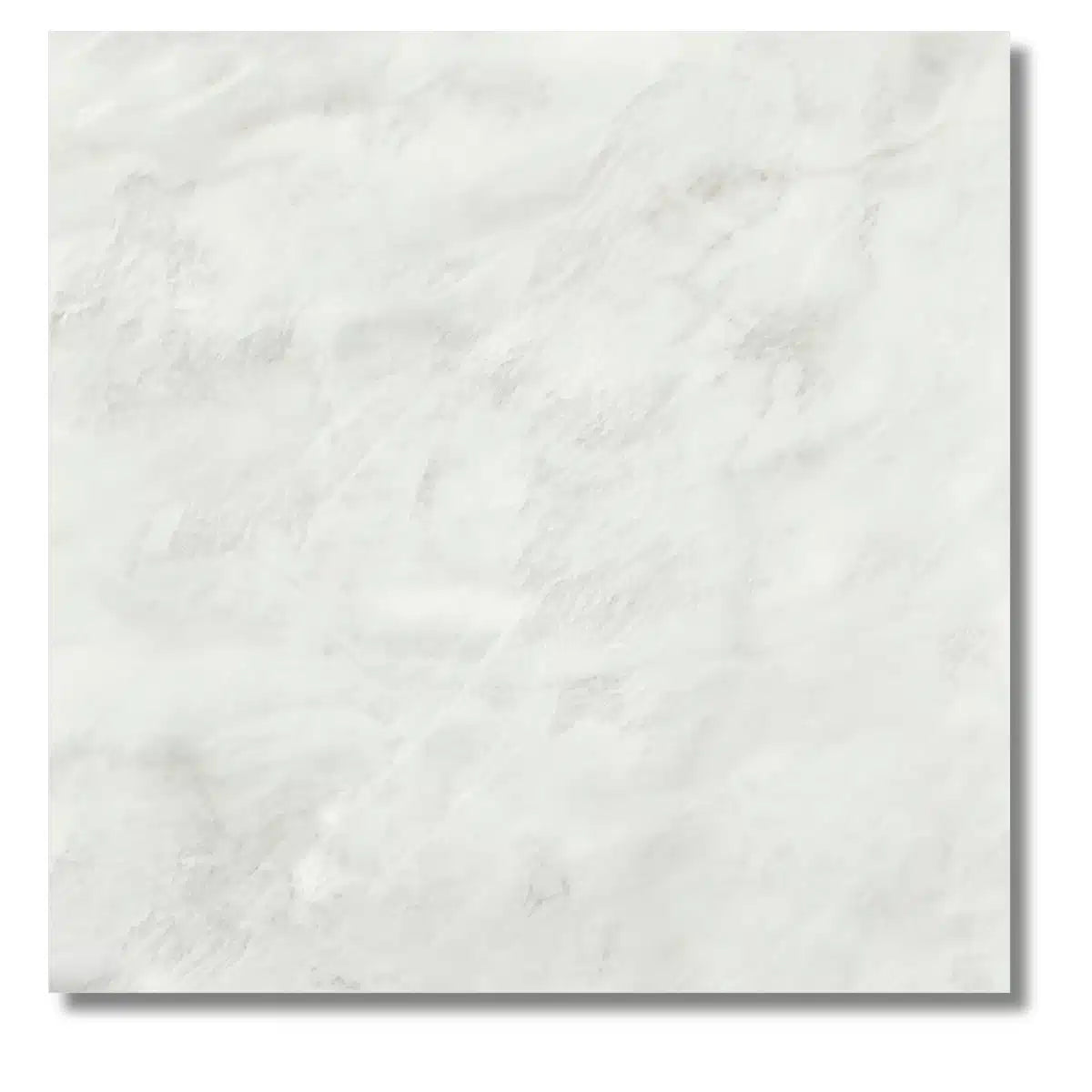 Soft cream matt finish tile styled in a minimalist kitchen interior