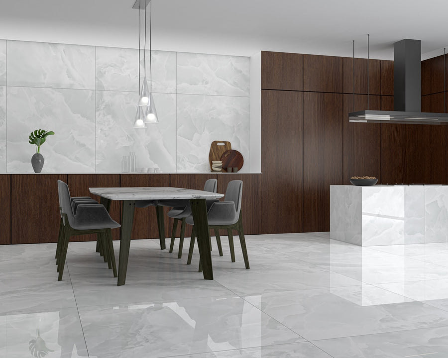 Iceland White tile from Ecoceramic’s Iceland series