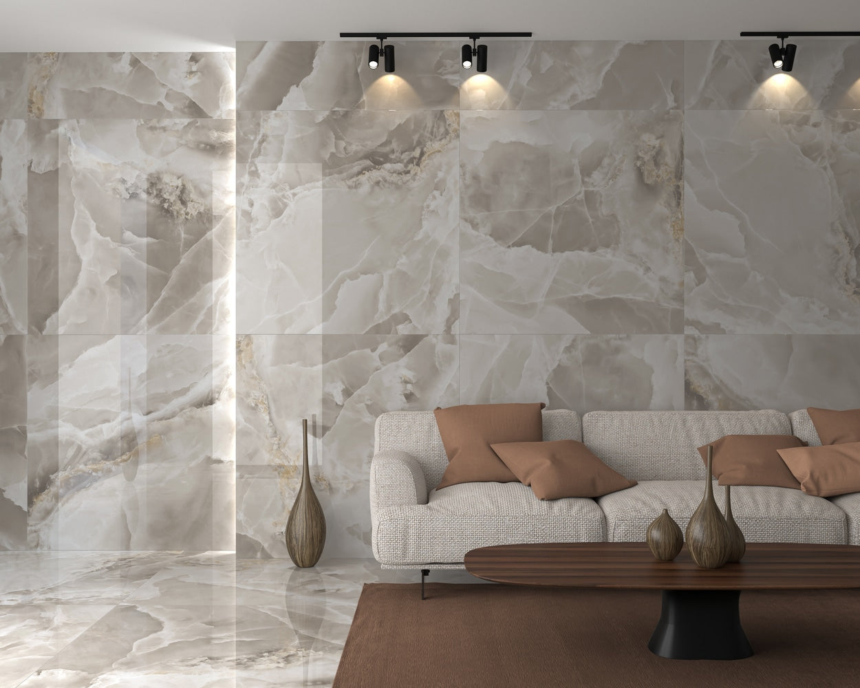 Iceland Topaz floor tile in bathroom