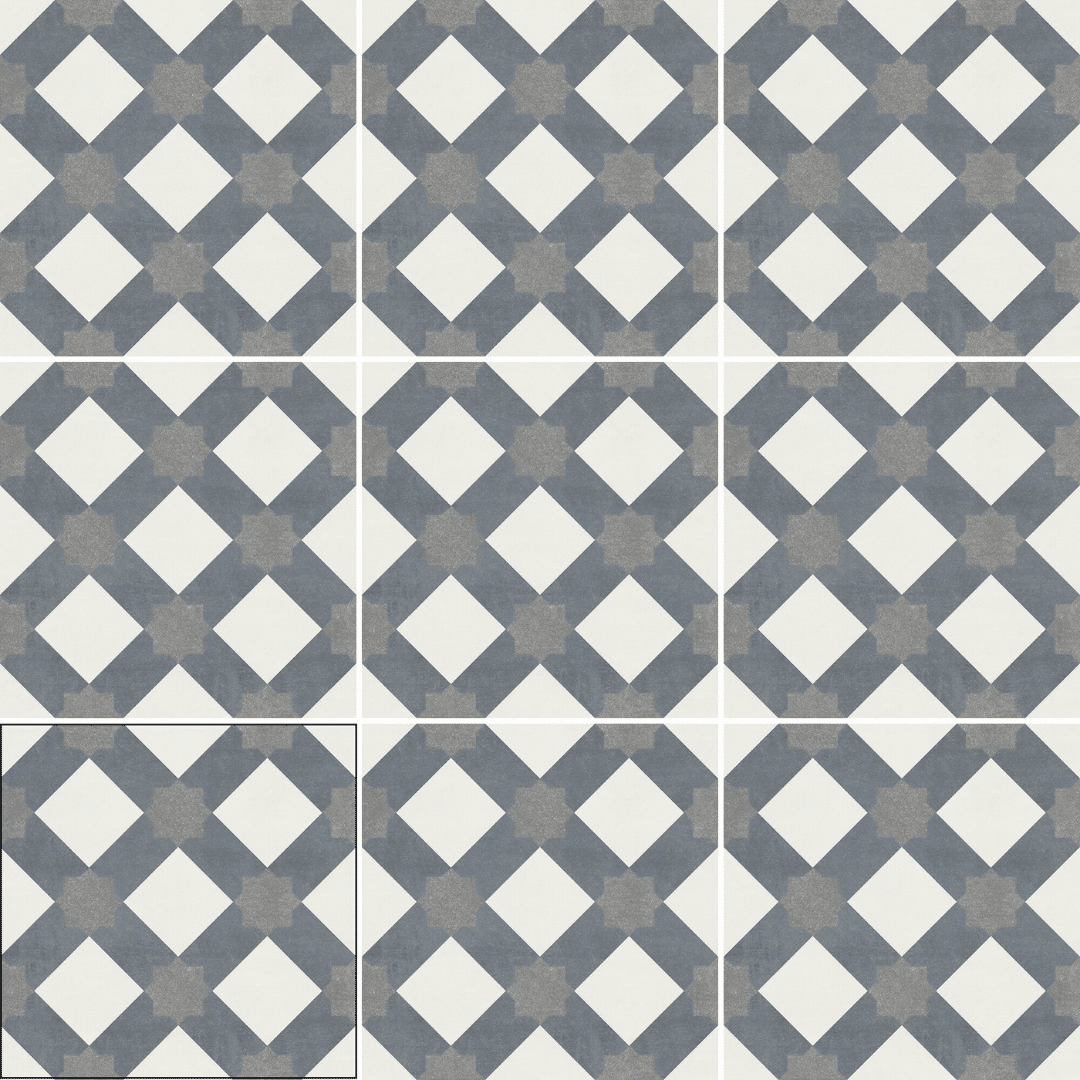 Silver decorative porcelain tiles